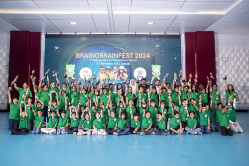 Brainobrain Bahrain conducted 6th National Abacus Competition Festival 2024