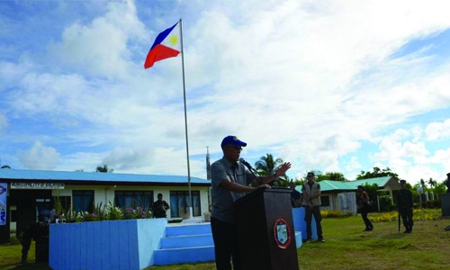 Philippine defence chief visits disputed Spratly island