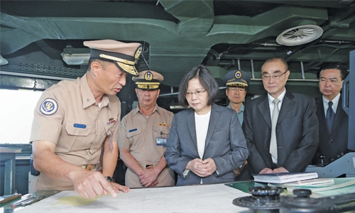 Taiwan’s warship heads for Taiping