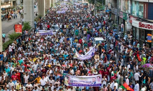 Huge Bangladesh rally warns ousted PM’s allies plotting return