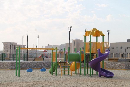 Playgrounds in Bahrain almost deserted due to summer heat