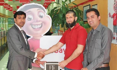 Customer felicitated  by UAE Exchange