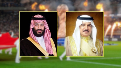 Saudi Crown Prince Mohammed bin Salman Congratulates HM the King Hamad on Gulf Cup Victory