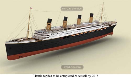 Titanic replica to be completed & set sail by 2018