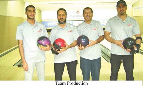 Production win in  Bapco bowling league 