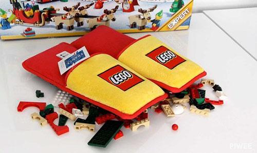 Lego slippers to the rescue!