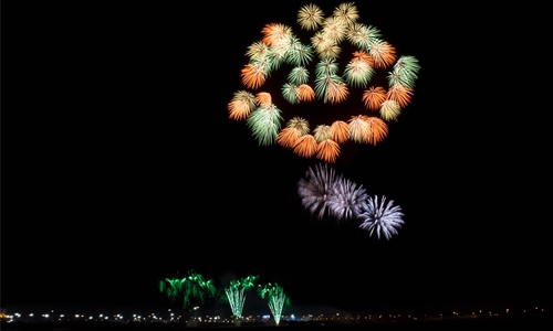 Fireworks at Bahrain Bay today 