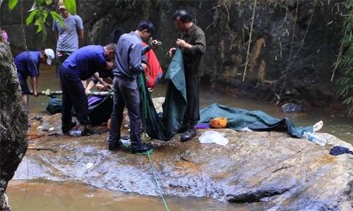 Three British tourists swept down Vietnam waterfall to death