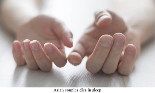 Asian couples dies in sleep