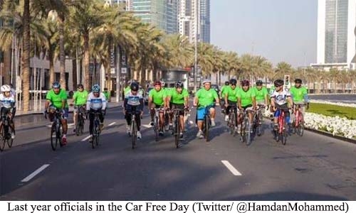 Car-free day in Dubai on February 21