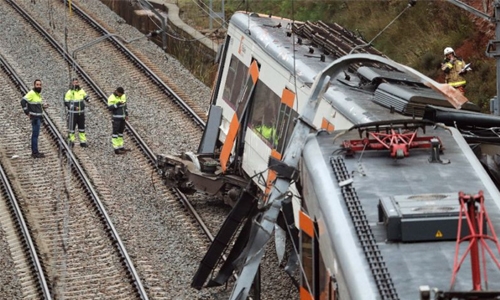 One dead, 49 hurt as landslide derails train in Spain