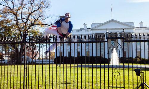 White House on lockdown after man jumps fence