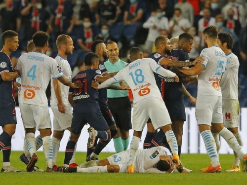 Neymar alleges racial abuse as 5 players see red card after brawl in PSG's 1-0 defeat against Marseille
