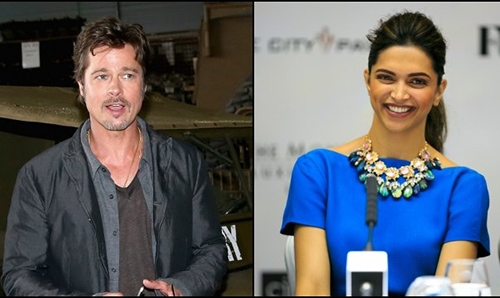 Has Deepika signed a film with Brad Pitt?