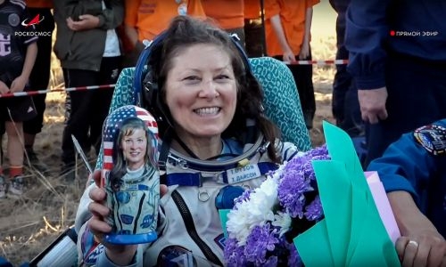 Russian cosmonauts return to Earth after record ISS stay