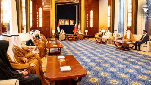 HRH the Crown Prince and Prime Minister meets with the Crown Prince of Abu Dhabi of the United Arab Emirates