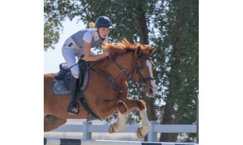 Charlotte takes double in showjumping