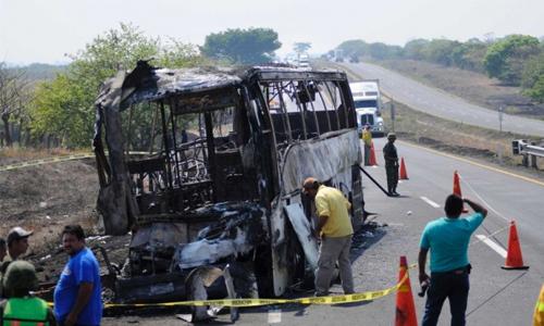 Car slams into bus: 24 dead