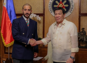 HH Shaikh Khalid meets President of Philippines