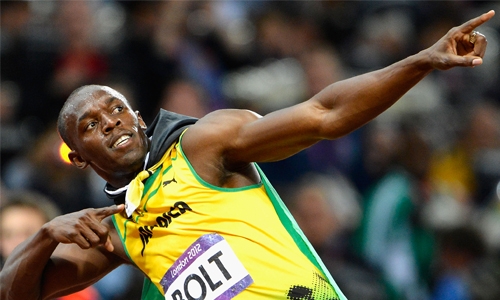 'Lightning' strikes thrice as Bolt completes 100m hat-trick