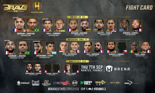 BRAVE CF 74 full fight card unveiled ahead of historic French show