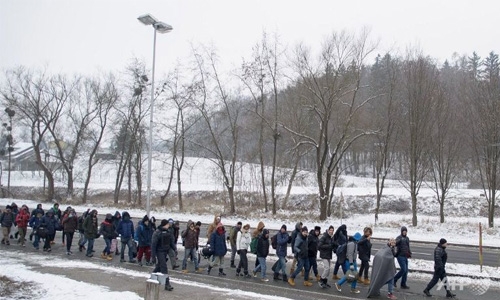 Snow makes migrants' journey through Europe even harder