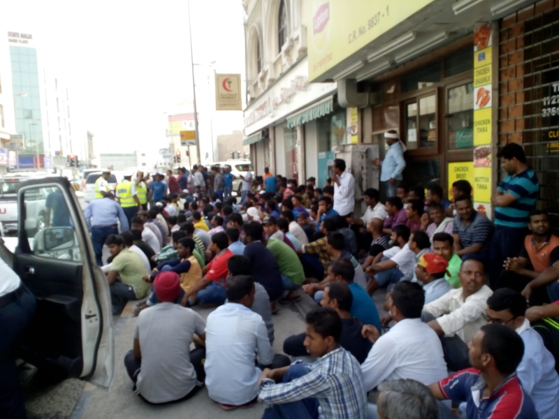 Expats protesting in manama.
