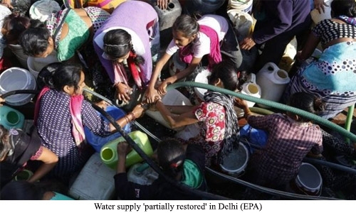 India caste unrest: Water supply 'partially restored' in Delhi