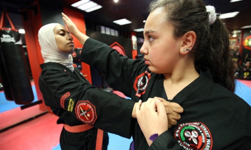 Kuwaiti girls use martial arts to counter bullies and violence