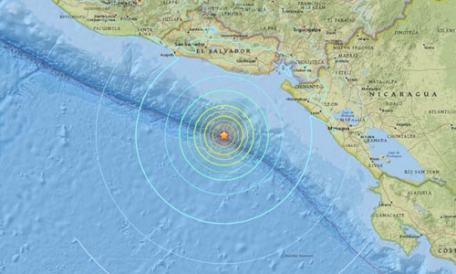 Magnitude 6.2 quake strikes off Central America