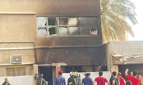 House on fire at Jablat Habshi