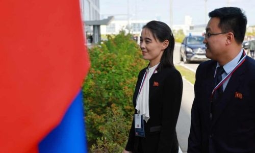 Kim’s sister denies N. Korea exporting weapons to Russia