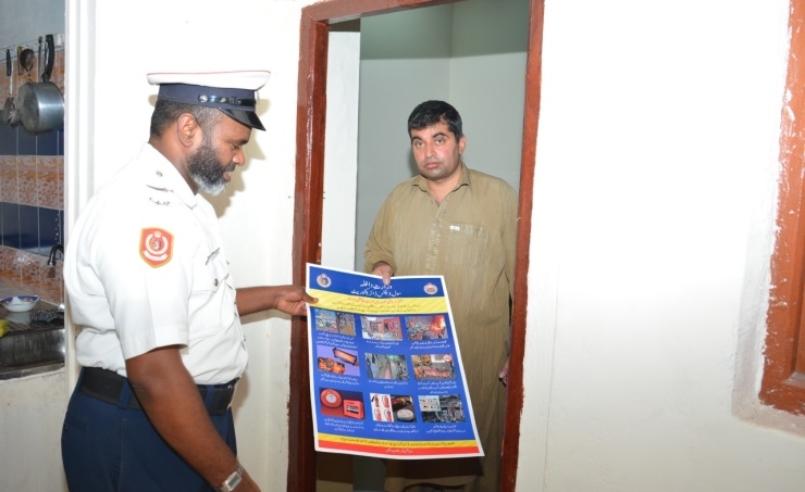 The Civil Defense organizes an awareness campaign about the safety requirements for workers' housing