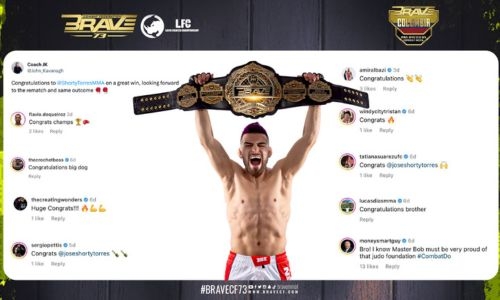 MMA’s finest celebrate Jose “Shorty” Torres’ Bantamweight title win at BRAVE CF 73