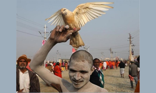 Millions take the plunge at India’s religious mega festival