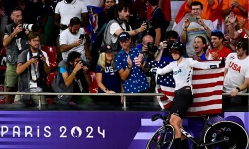 US cyclist Valente wins second straight women’s omnium gold