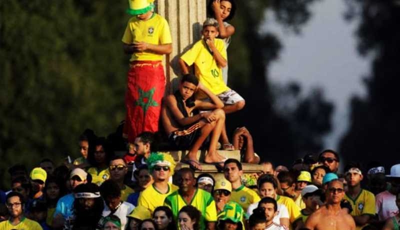 Brazil fans greet team after knockout from World Cup