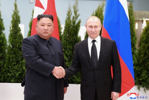North Korea's Kim offers 'full support' to Putin on Russia Day