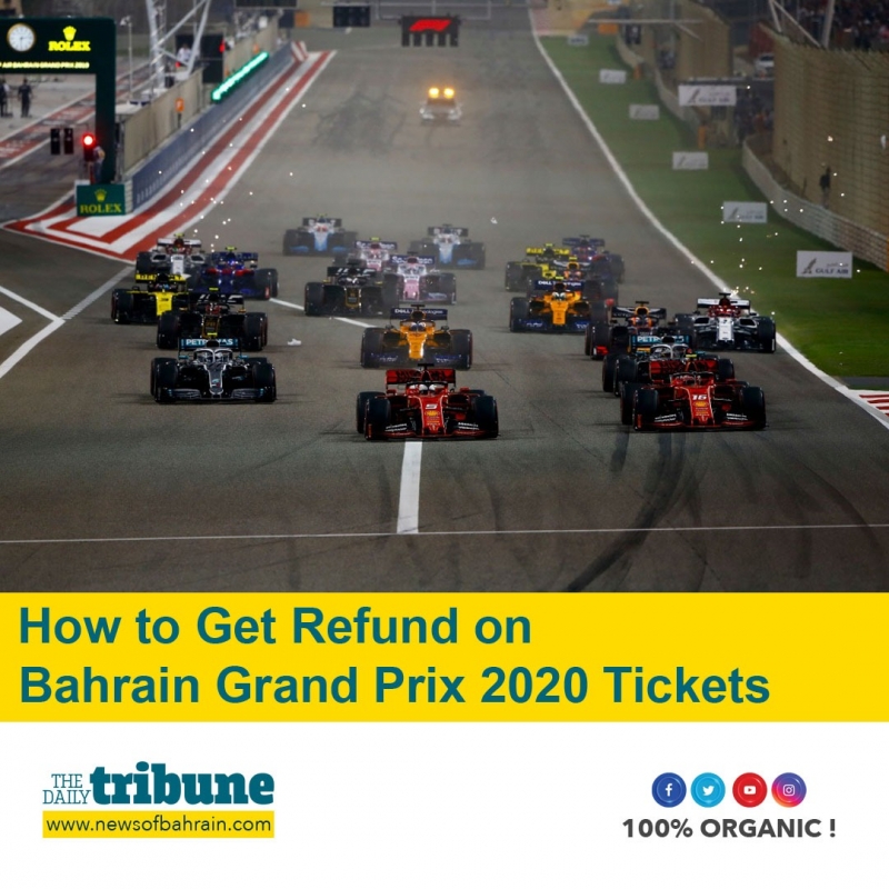 How to get  refund on Bahrain Grand Prix 2020 tickets