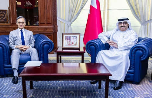 The Minister of Education receives the CEO of the National Bank of Bahrain Group