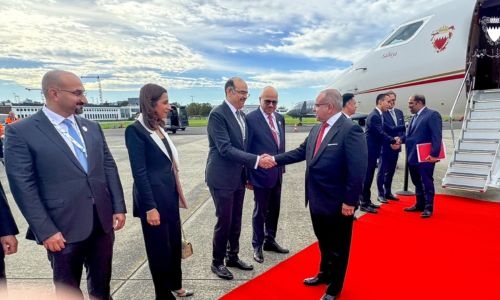 HRH the Crown Prince and Prime Minister arrives in the Kingdom of Belgium to attend the EU-Gulf Cooperation Council Summit