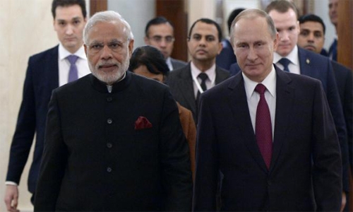 Modi meets Putin in Russia with eye on defence deals