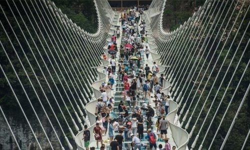 World's longest glass bridge shuts down due to tourist rush