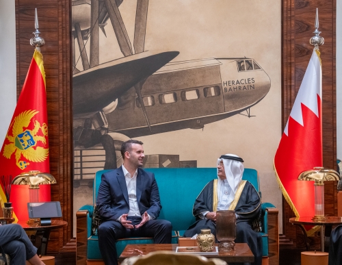 HH Shaikh Ali bin Khalifa Al Khalifa Welcomes Montenegro’s Prime Minister to Bahrain