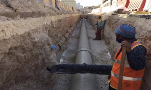 Sewage system for Muharraq and Manama, roads, cars parks and more