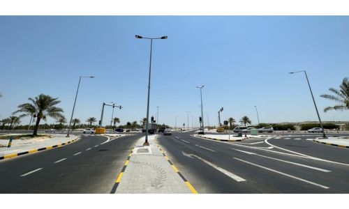 Works Ministry completes intersection expansion near Sheikha Hessa International School