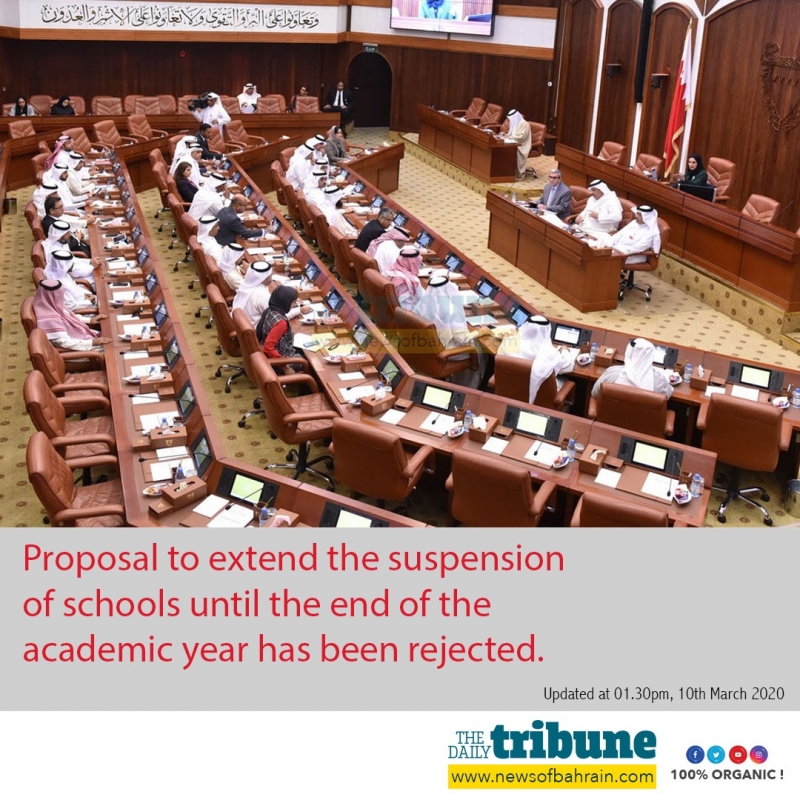 Proposal to extend suspension of schools until end of academic year rejected