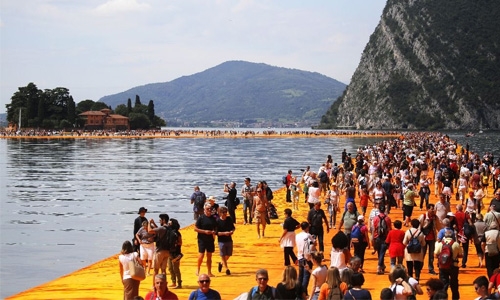 Christo's 'walk on water' art work rained off