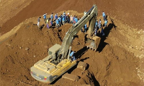 Three missing in Myanmar jade mine landslide