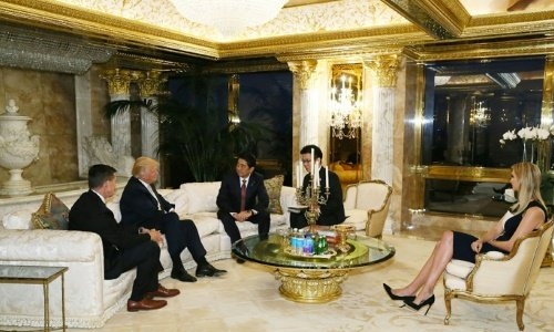 Trump's daughter sits in on landmark Japan PM talks